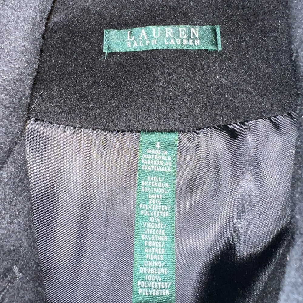 Ralph Lauren Black Pea Coat 4 - Picture 8 of 8